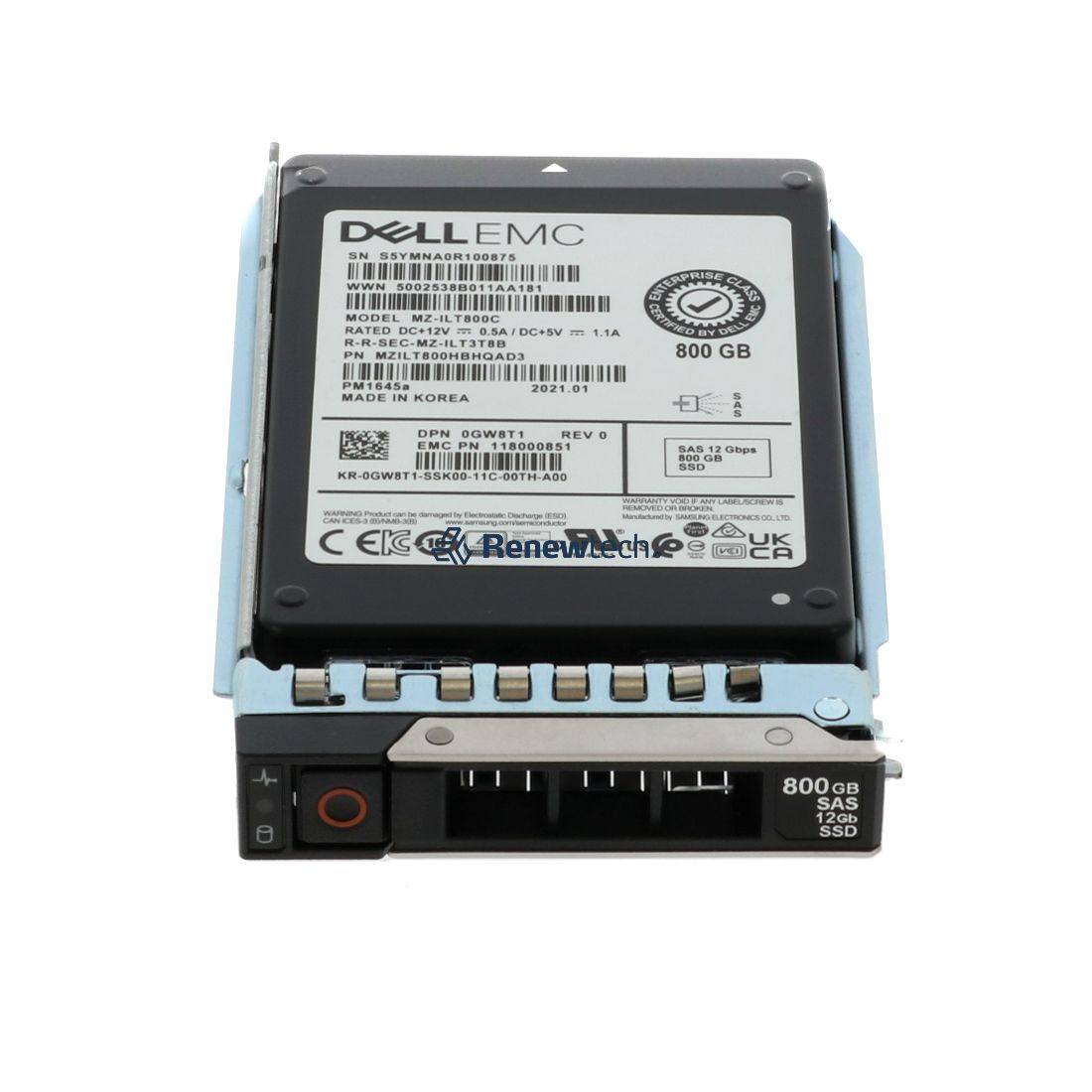DELL GW8T1 - 800GB SSD 2.5 SAS 12G MIX MZILT800HBHQ0D3 ME4 SERIES